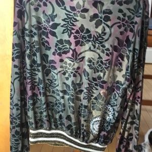 Desigual Velvety Soft Top With Split Back